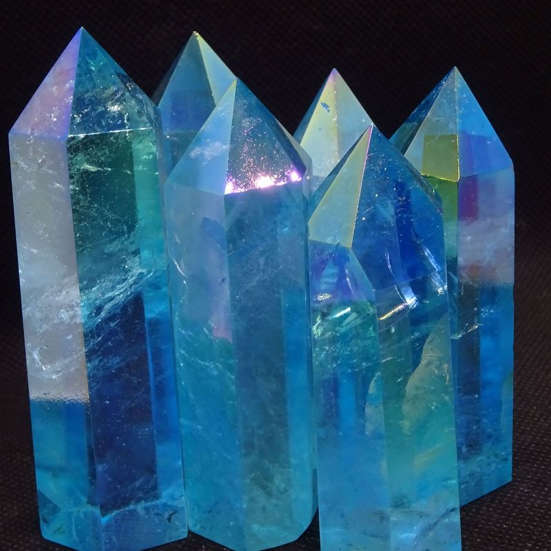Kristallspitzen: Aqua Aura Quarz 1 Kristallspitzen: Aqua Aura Quarz 1