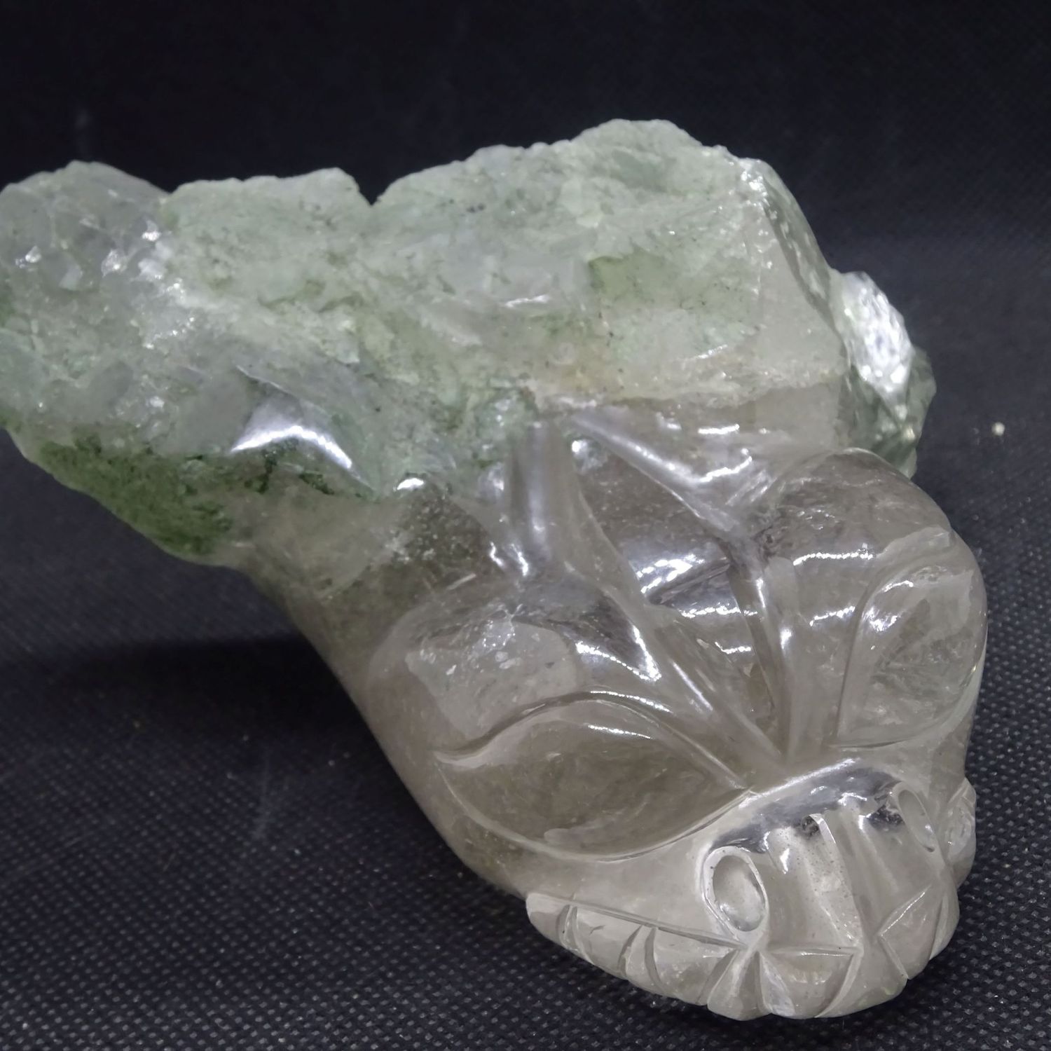 Drachenkopf: Quetzalcoatl aus Chlorit  3
