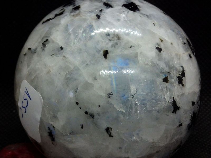 Kristallkugel: Mondstein/weißer Labradorit 2 Kristallkugel: Mondstein/weißer Labradorit 2