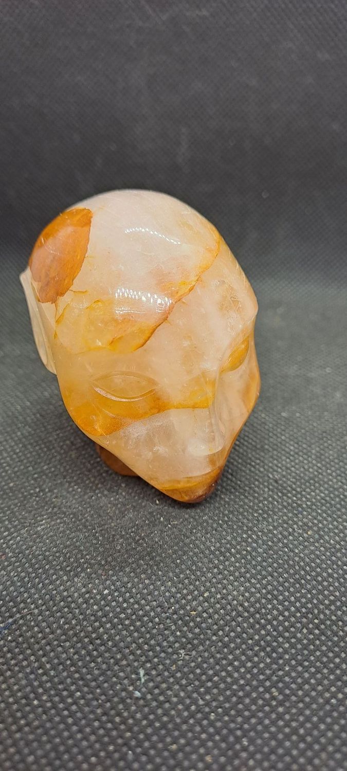 Kristallschädel: Elfe aus Golden Healer Quarz 3