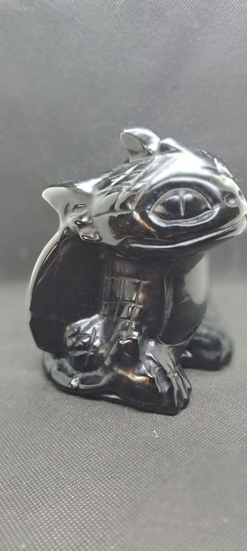 Mutter Erde Baby Drache: Obsidian groß Mutter Erde Baby Drache: Obsidian groß