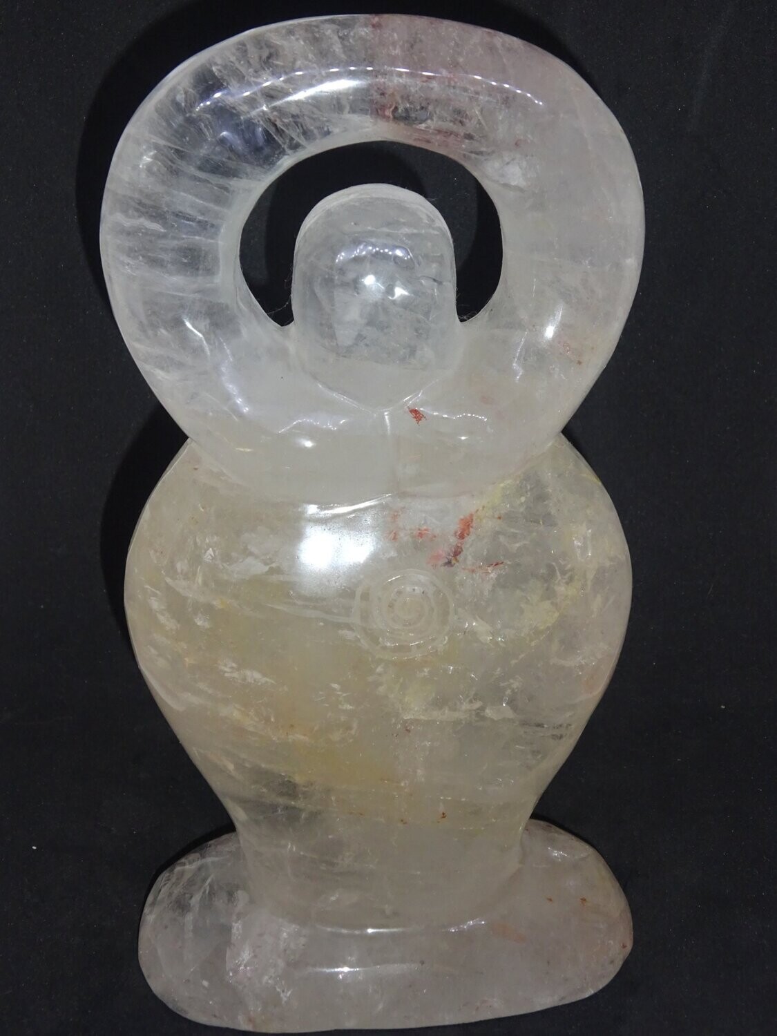 Göttin: Urgöttin mit Spirale aus Bergkristall, groß Göttin: Urgöttin mit Spirale aus Bergkristall, groß