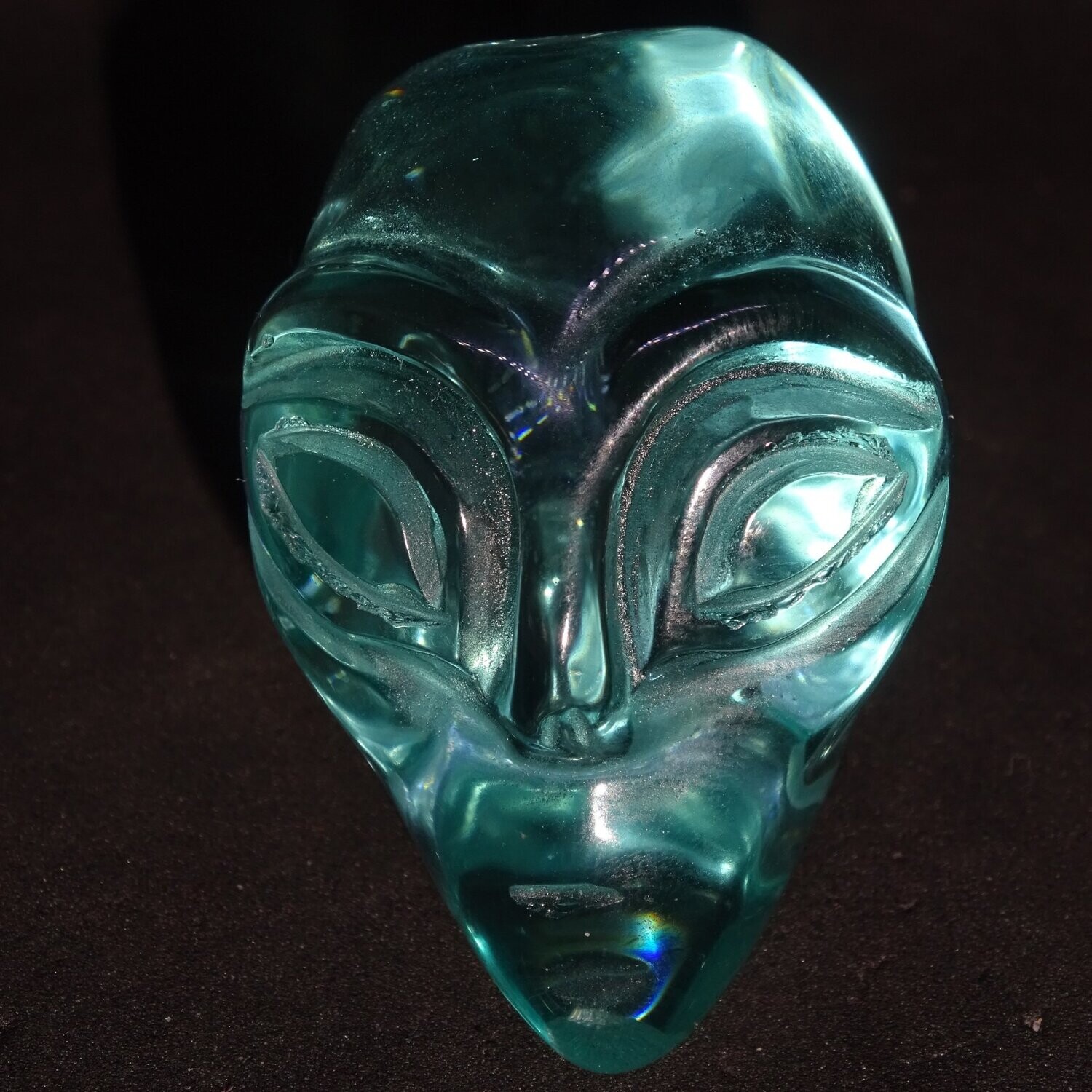 Kristallschädel: lemurischer (plejadischer) Alien Andara Kristall (Glas) 2