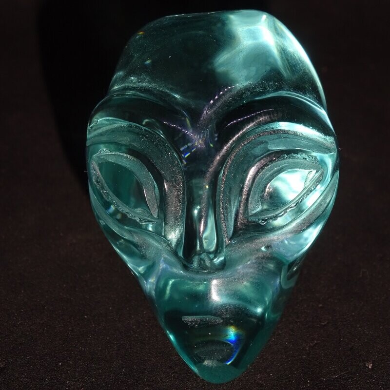 Kristallschädel: lemurischer (plejadischer) Alien Andara Kristall (Glas) 2