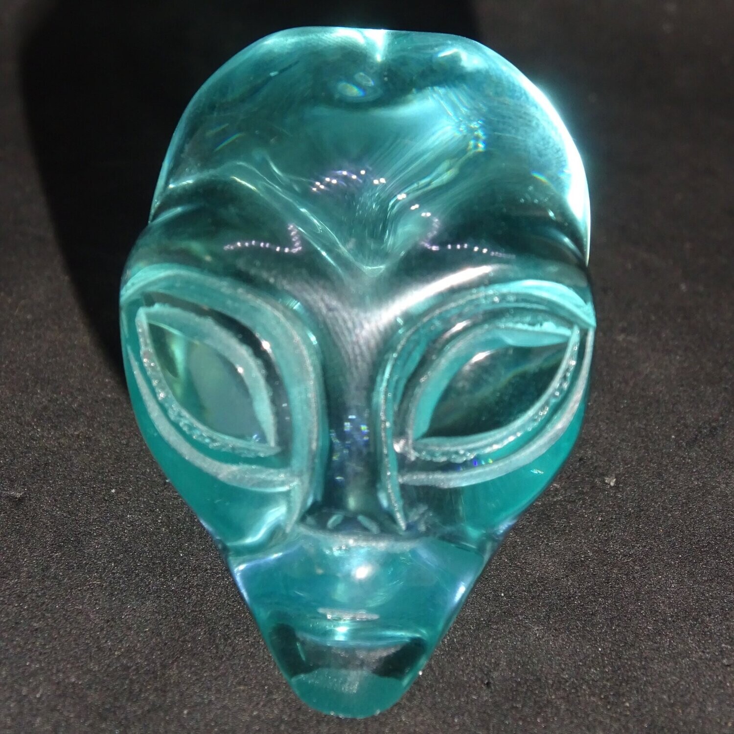 Kristallschädel: lemurischer (plejadischer) Alien Andara Kristall (Glas) 3