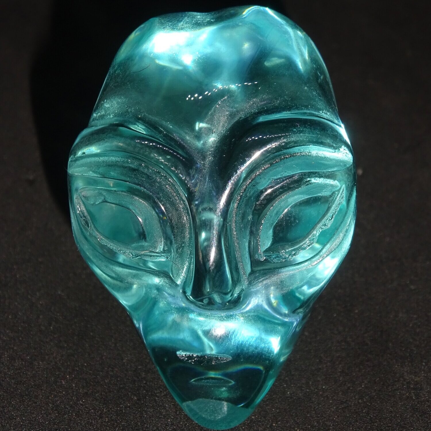 Kristallschädel: lemurischer (plejadischer) Alien Andara Kristall (Glas) 4