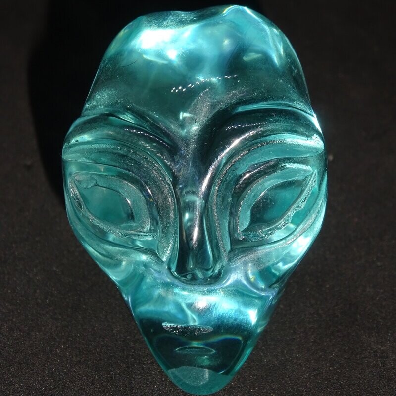 Kristallschädel: lemurischer (plejadischer) Alien Andara Kristall (Glas) 4