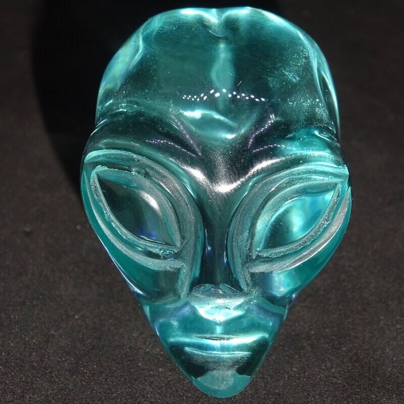 Kristallschädel: lemurischer (plejadischer) Alien Andara Kristall (Glas) 5