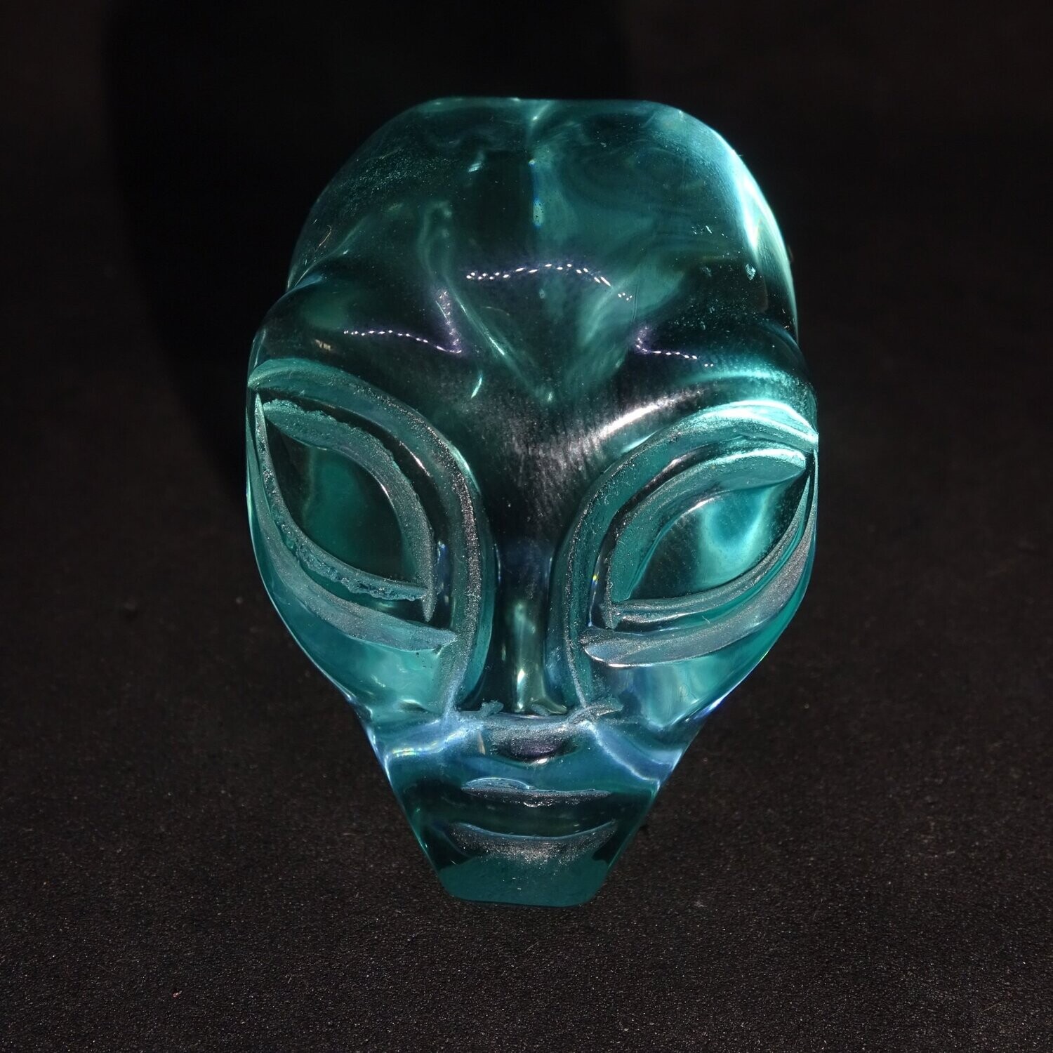 Kristallschädel: lemurischer (plejadischer) Alien Andara Kristall (Glas) 6