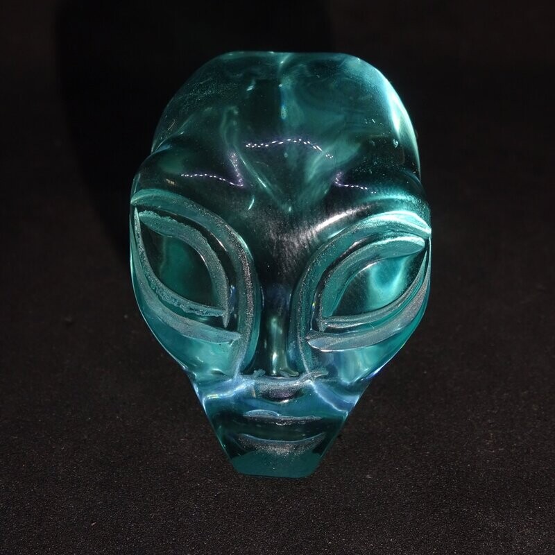 Kristallschädel: lemurischer (plejadischer) Alien Andara Kristall (Glas) 6