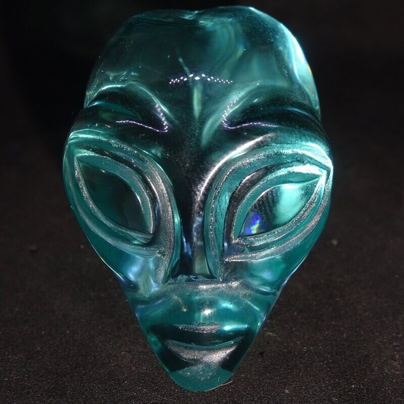 Kristallschädel: lemurischer (plejadischer) Alien Andara Kristall (Glas) 7
