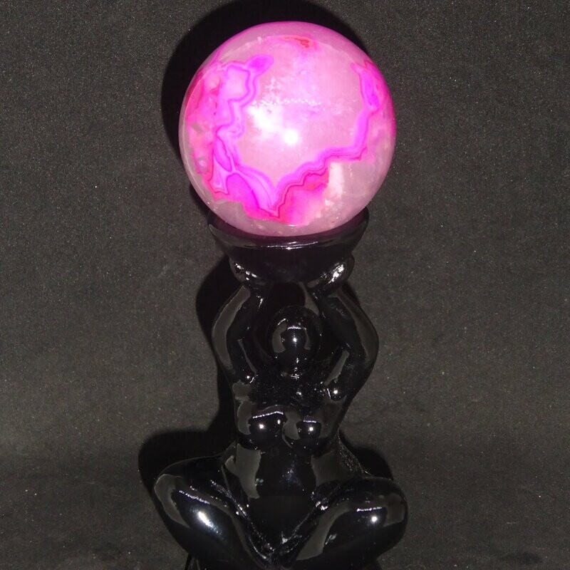 Kugel: Achat, (gefärbt) 2