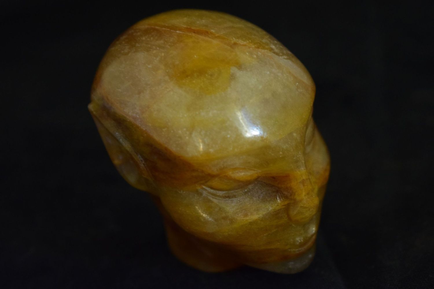 Kristallschädel: Elfe aus Golden Healer Quarz 7