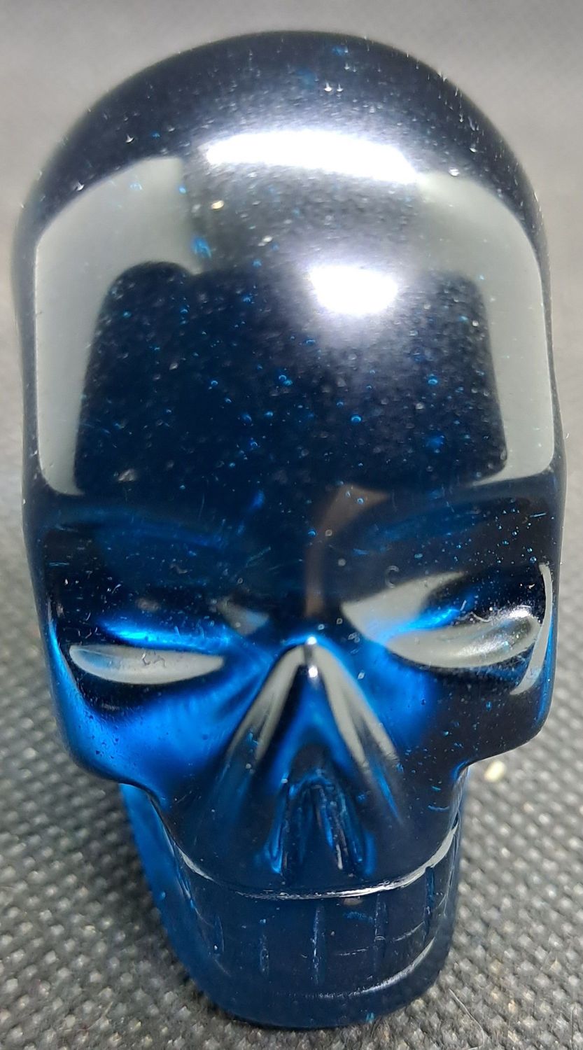 Kristallschädel: Blauer Obsidian (Kristallglas) 3