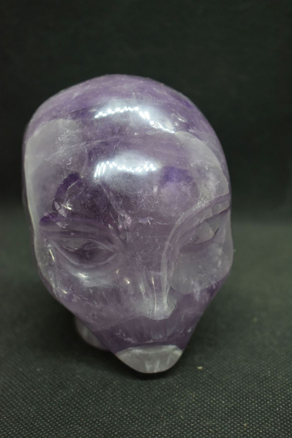 Kristallschädel: Elfe aus Amethyst Kristallschädel: Elfe aus Amethyst
