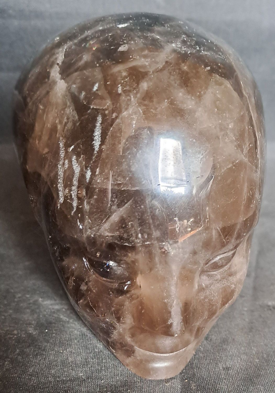 Kristallschädel: Elfe aus Rauchquarz 1 Kristallschädel: Elfe aus Rauchquarz 1