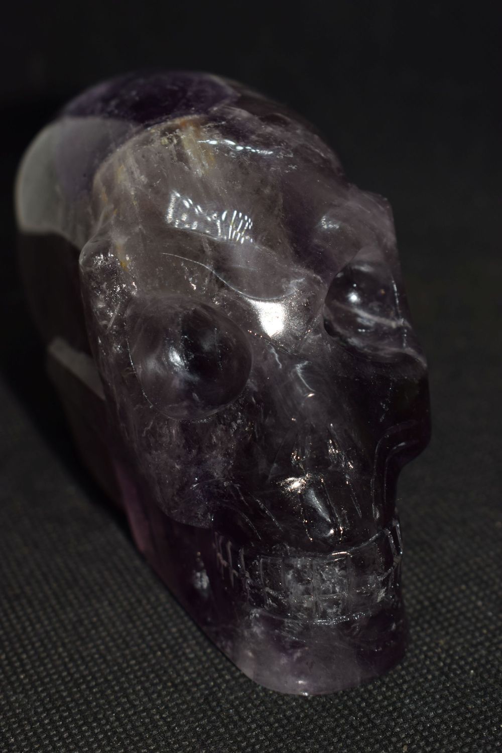 Kristallschädel: Langschädel aus Amethyst 2