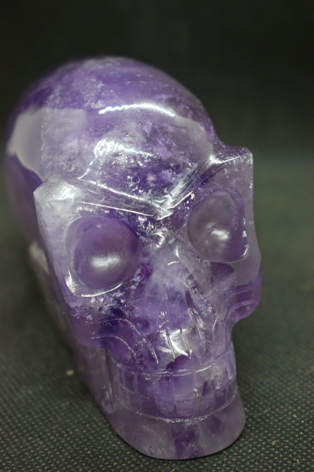 Kristallschädel: Langschädel aus Amethyst 1