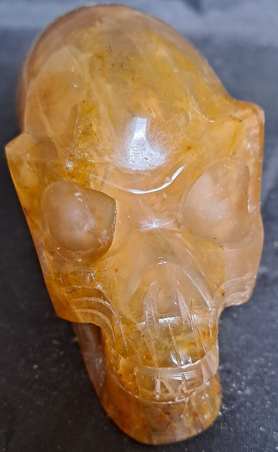 Kristallschädel: Langschädel aus Golden Healer Quarz 2