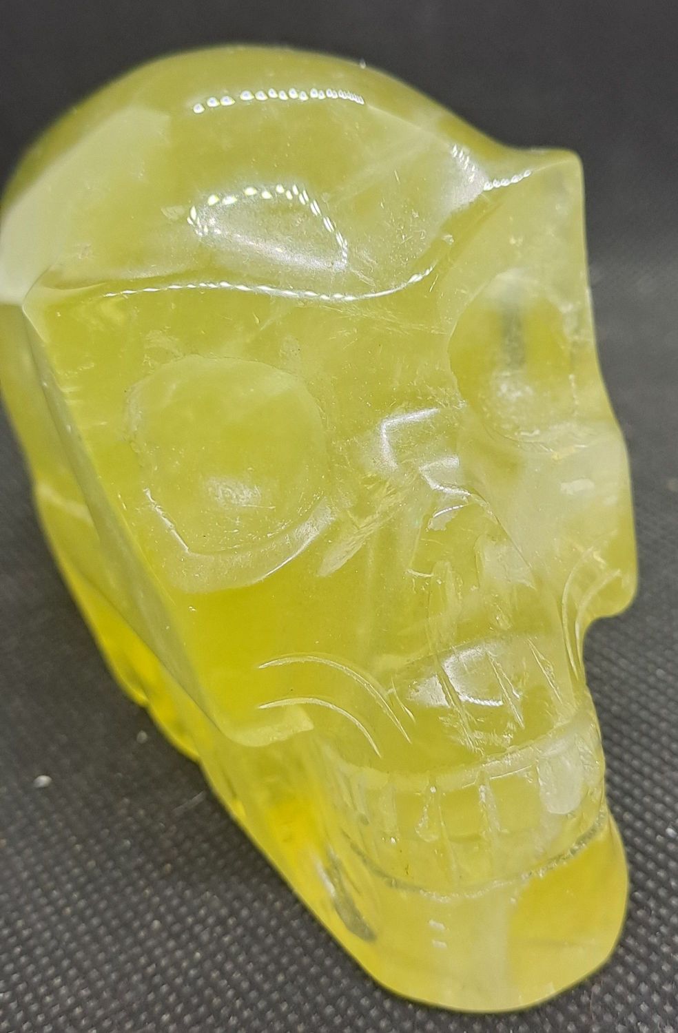 Kristallschädel: Langschädel aus Lemon Citrin 3