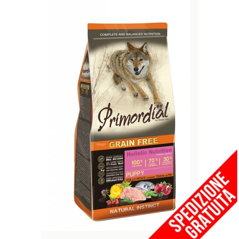 PRIMORDIAL GRAIN FREE PUPPY POLLO E PESCE 12 KG