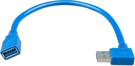 USB extension cable one side right angle