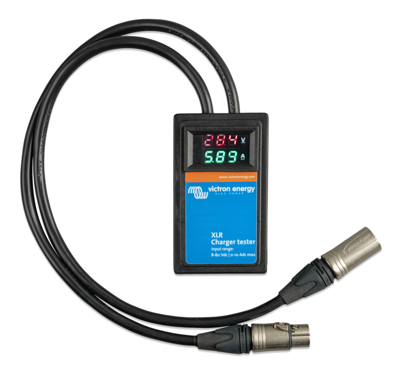 XLR Charger tester 8-80Vdc/0-10Adc max