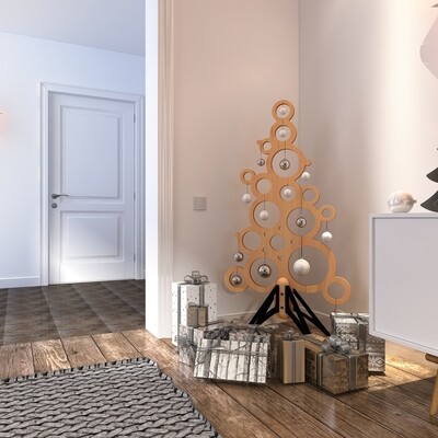 Дизайнерская новогодняя елка Snowball tree