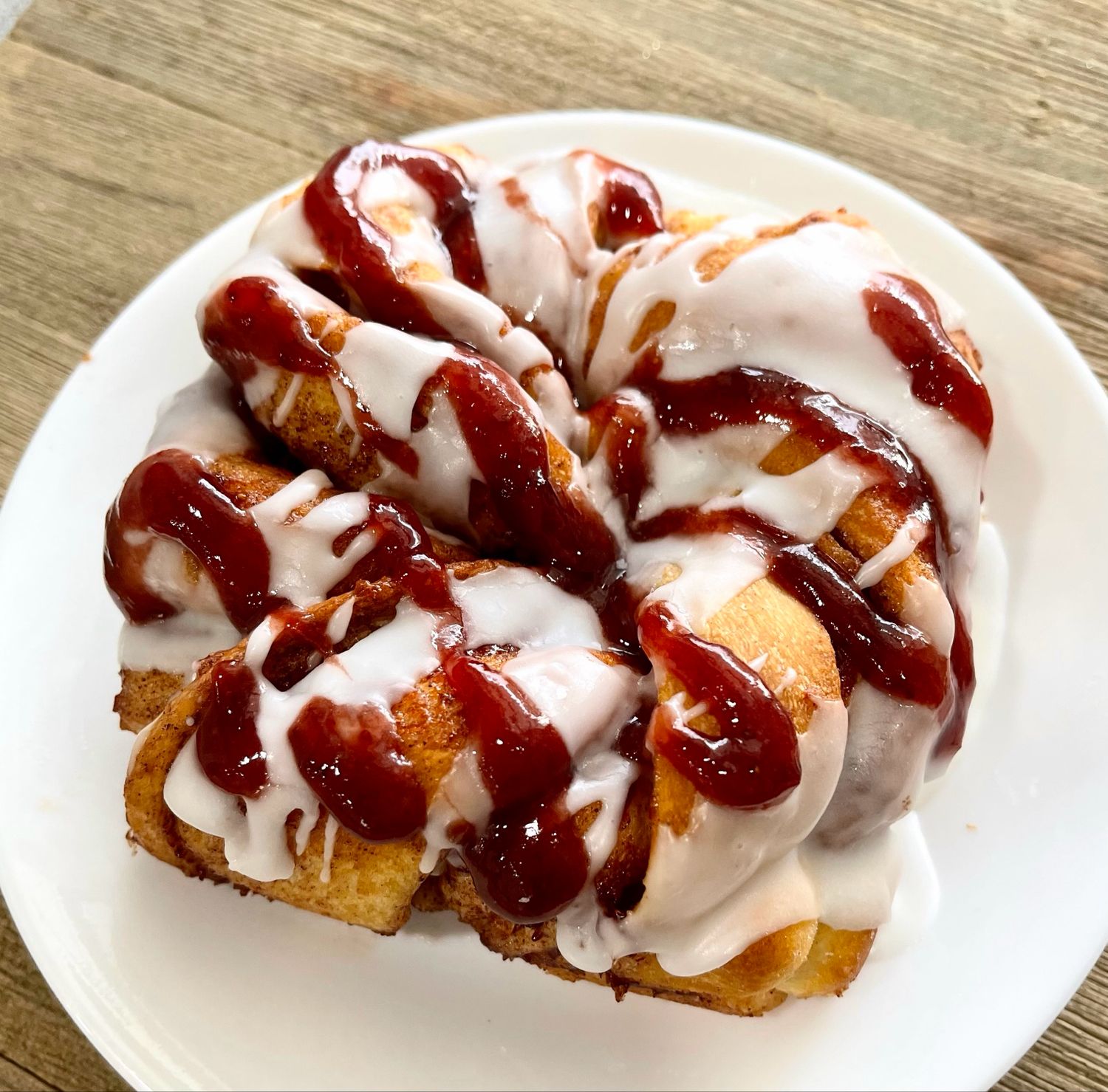 Strawberry Twist Cinnamon Roll Single