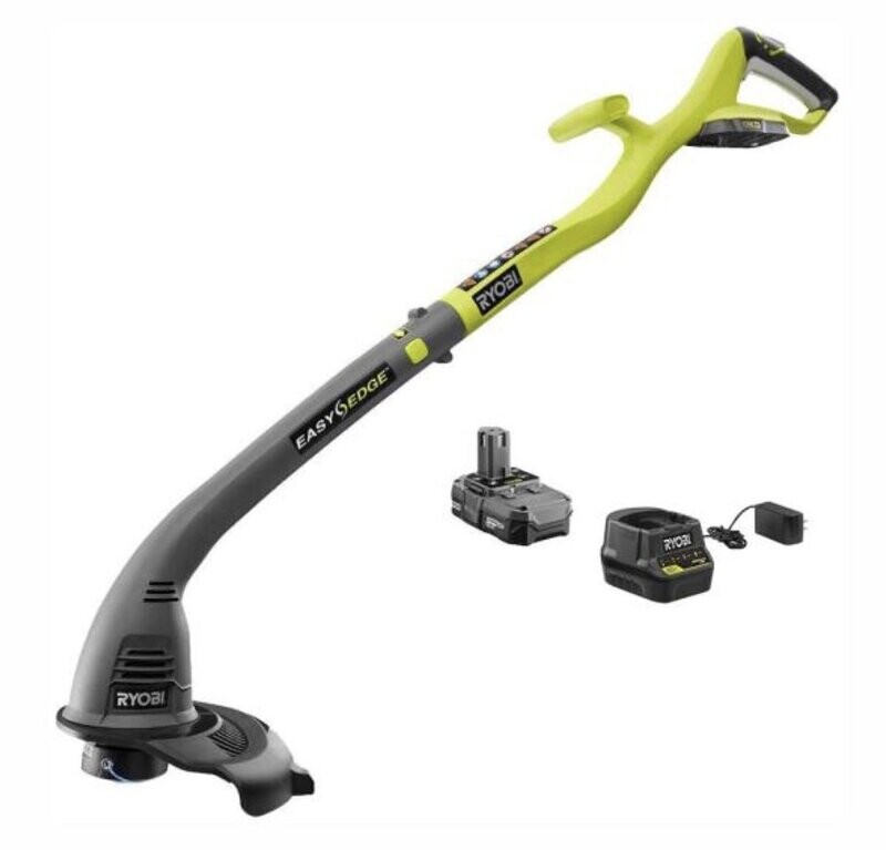 RYOBI ONE+ 18V 10 in. Cordless Battery String Trimmer and Edger with 1.3 Ah Battery and Charger