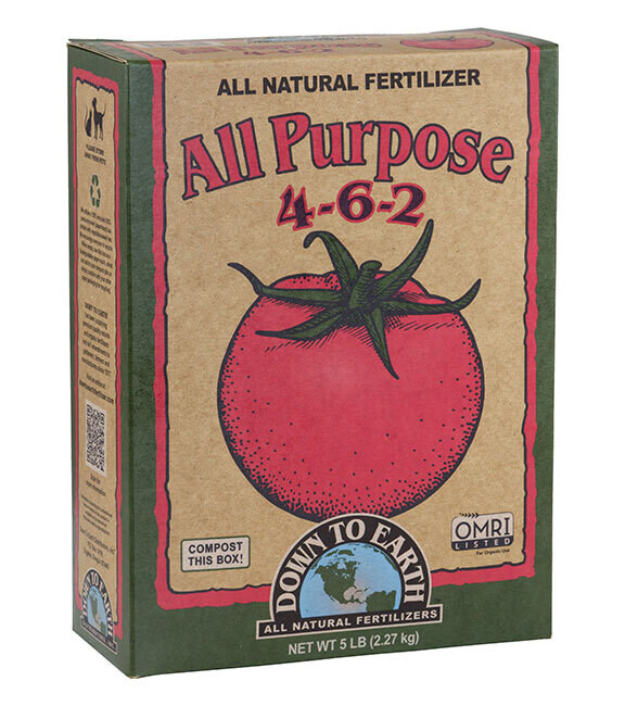 Down To Earth, Organic, All Purpose 4-6-2 Fertilizer 5Lb