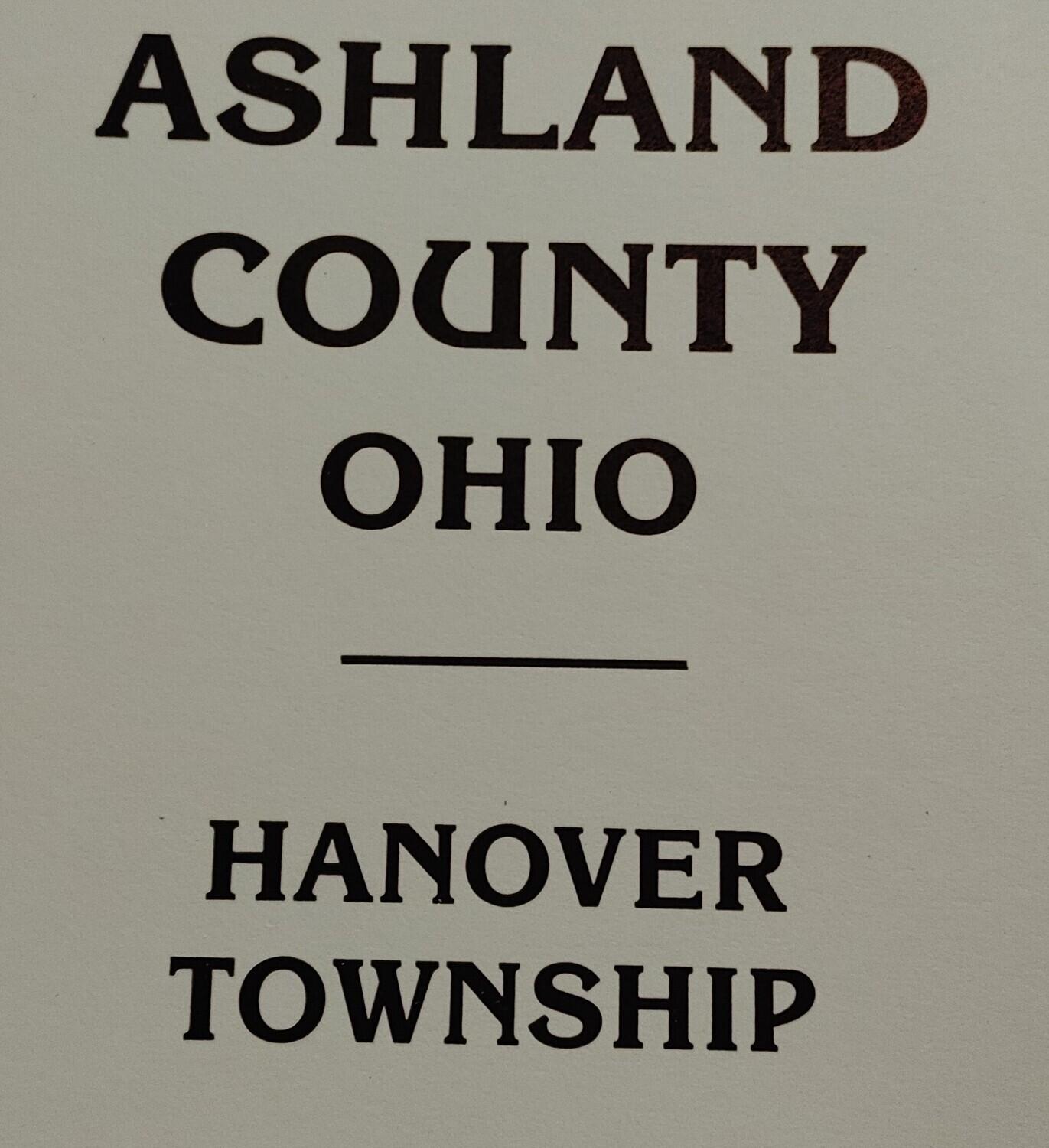 Research Aid #1-Hanover Township