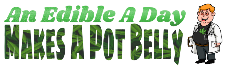 An Edible A Day - Makes a PotBelly (Bumper Sticker 3x9 Decal)