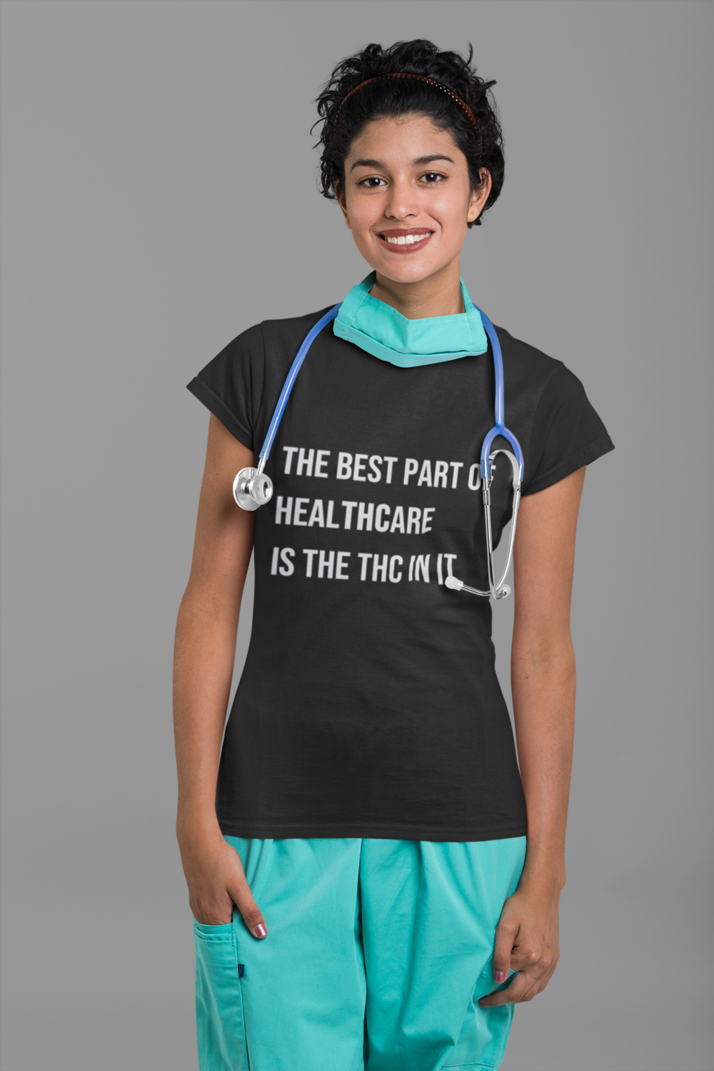 H-Med PlainJane Design - Best Part of Healthcare is THC - Short-Sleeve Unisex T-Shirt