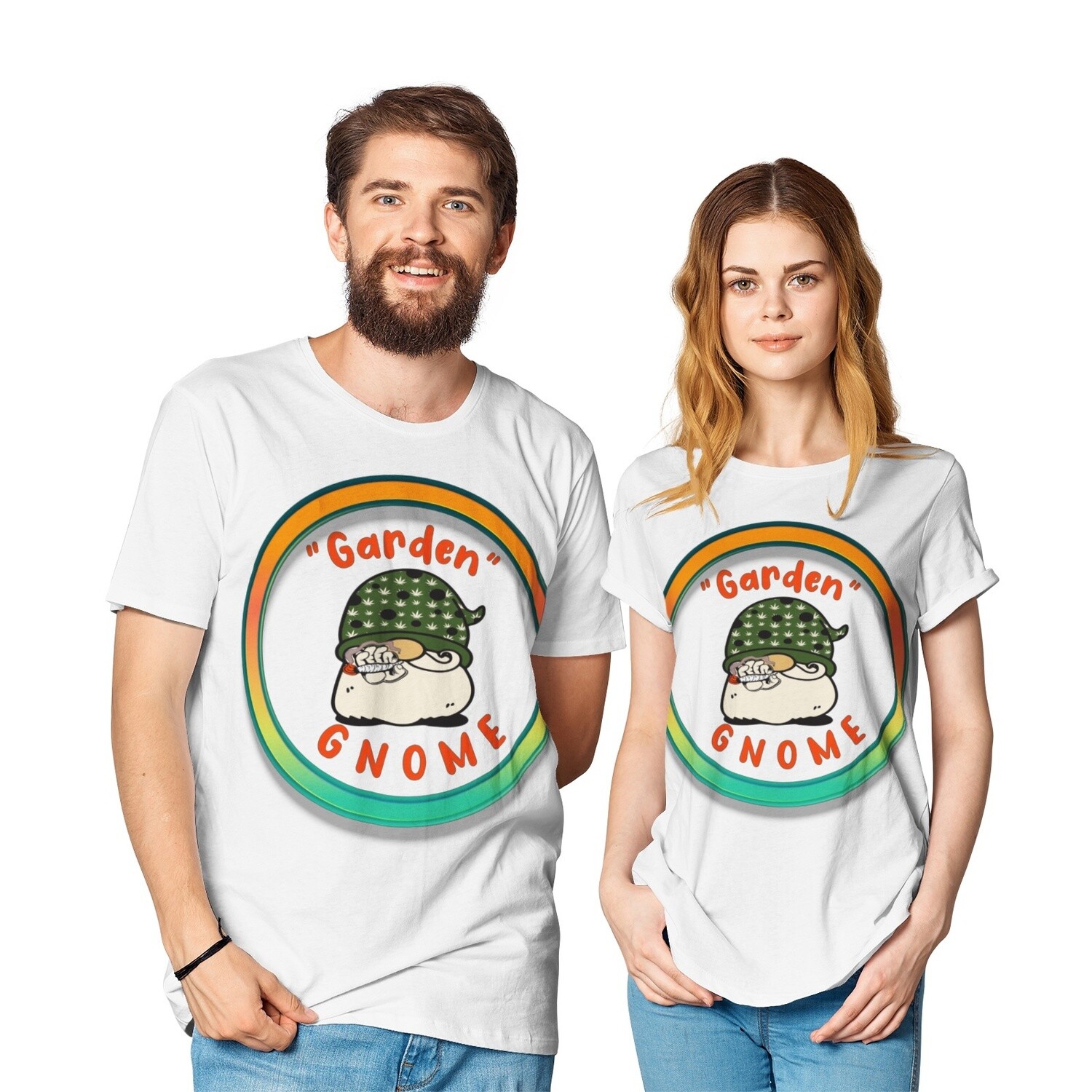 H-Med Herb the &quot;Garden&quot; Gnome - Unisex Crew Neck Cotton Jersey T-Shirt