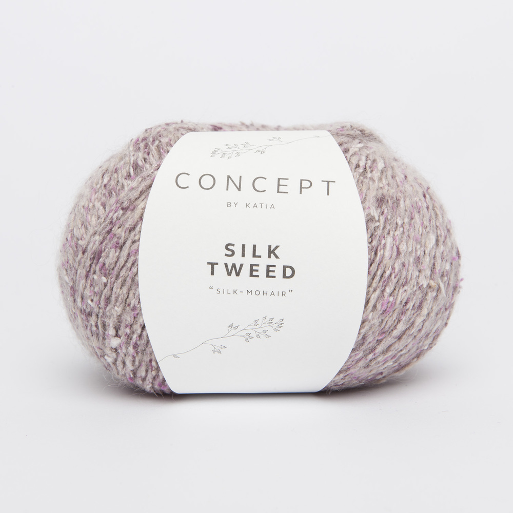 SILK TWEED - CONCEPT -, Colore: 50 PORPORA VIOLETTO - PANNA ROSATO
