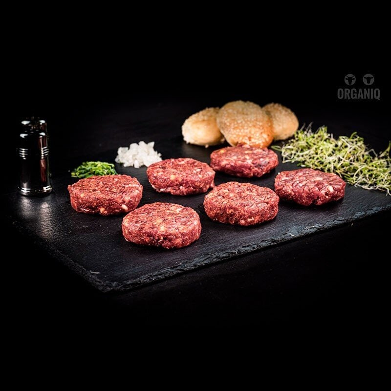 6 Hamburguesas de 50g de Vaca Ecológica de Madrid  Sierra de Guadarrama