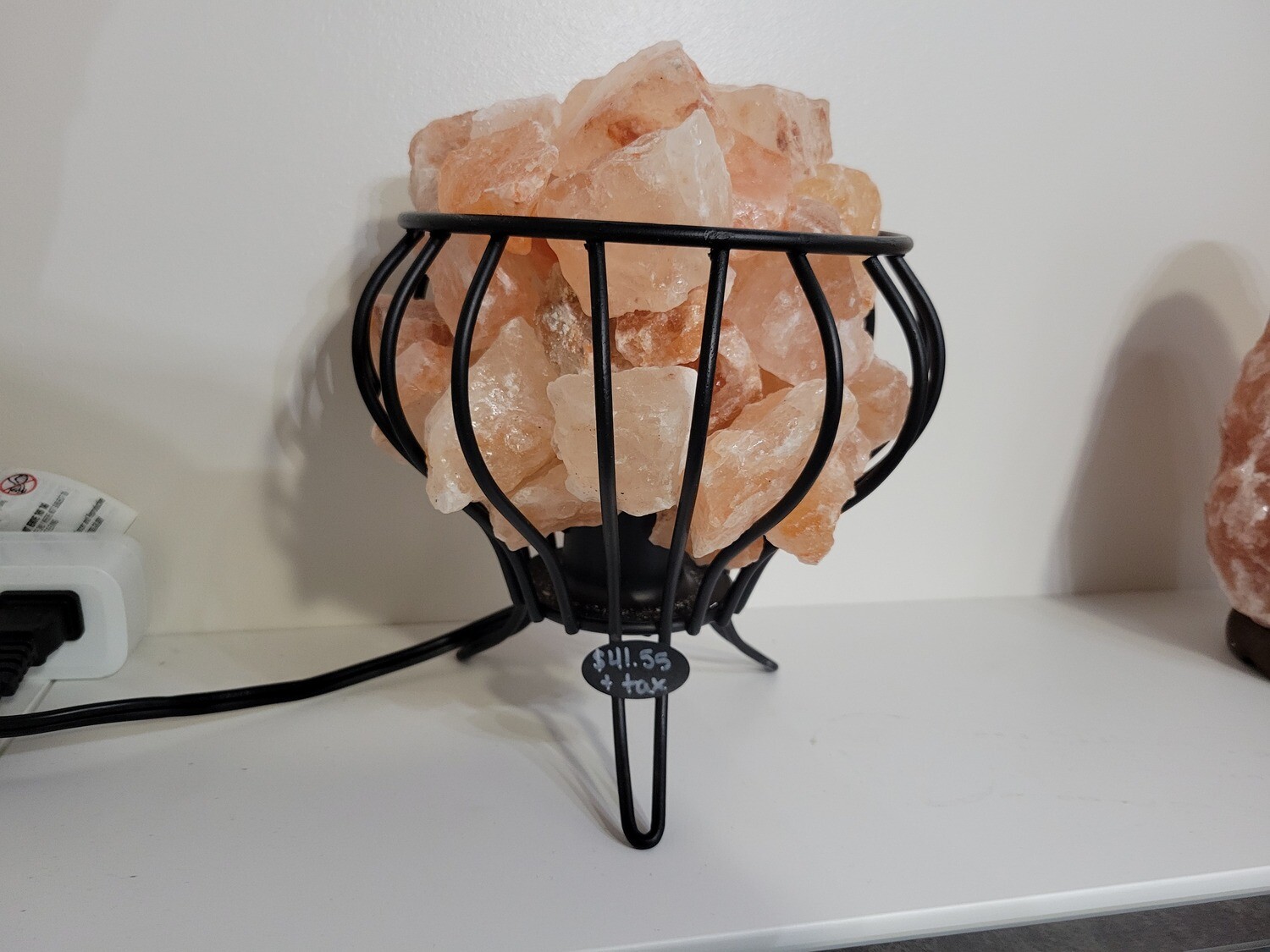 Himalayan Salt Crystals Cage Lamp