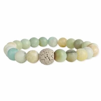 Cream Diffuser Stone Bracelet