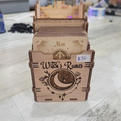 Wooden Witches Runes Deck And Box