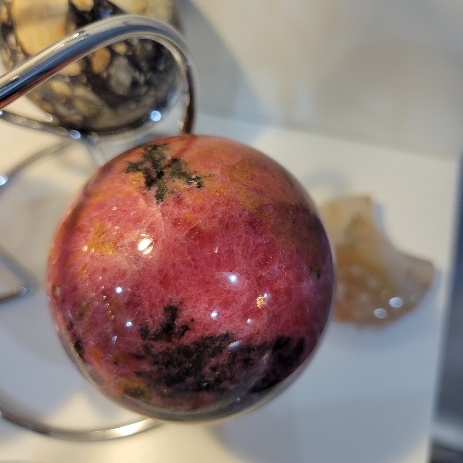 Rhodonite Sphere