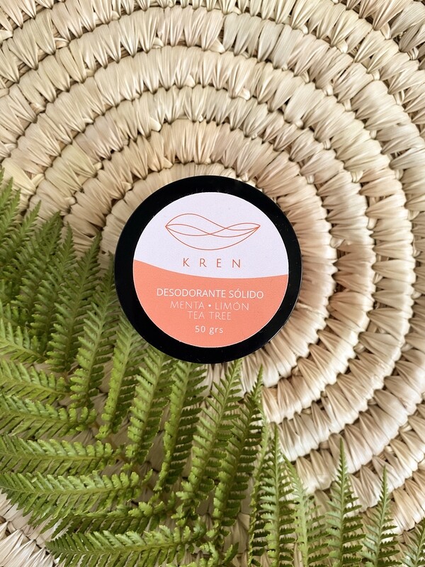 DESODORANTE SÓLIDO MENTA · LIMÓN TEA TREE 50 grs