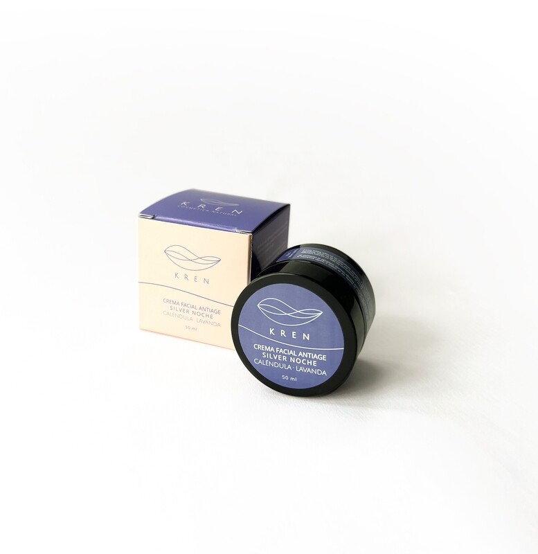CREMA NOCHE ANTIAGE SILVER CALÉNDULA · LAVANDA 50 grs