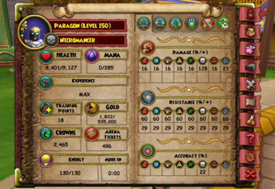 Preorder Wizard 101 Account 150 Death Max with Awesome Gear