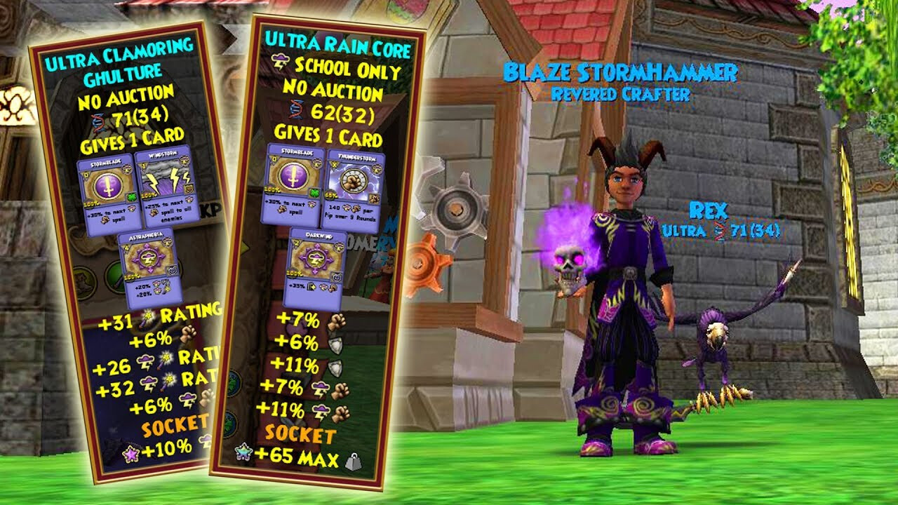 Wizard 101 Any Level Upgrade Character Max Stats Gear Package + Epic Pet Created
