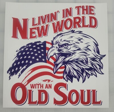 New world old soul eagle sticker / decal