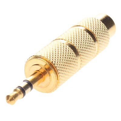 6.3 mm to 3.5 mm Large to Small Plug (Gold-Plating) Audio Adapter for Mirco Phone