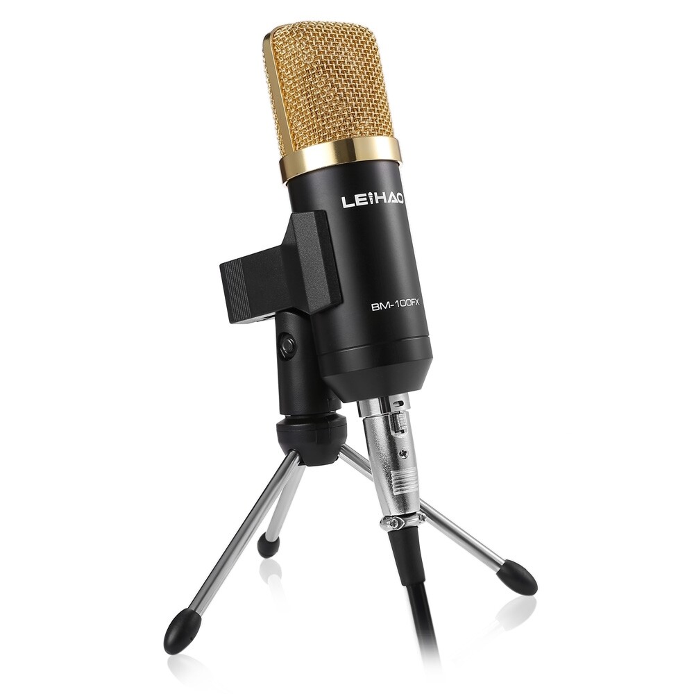 GBTIGER BM - 100FX USB Condenser Sound Recording Microphone with Stand for Radio Braodcasting