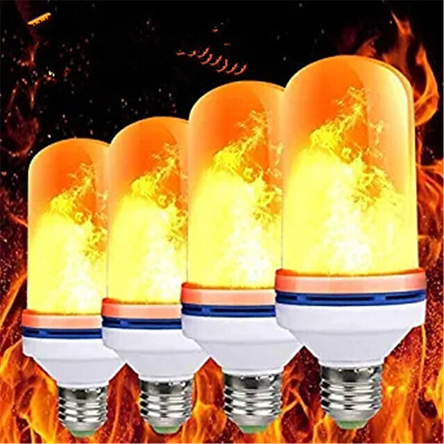 4pcs LED Flame Light Bulbs