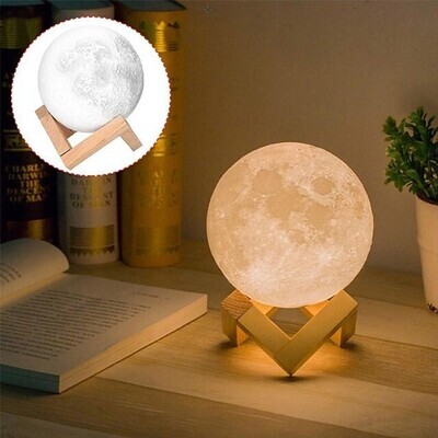 3D Moon Lamp 3 Color Change  Night Light